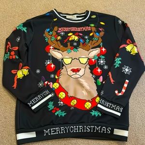 Boys Ugly Christmas sweater size large.